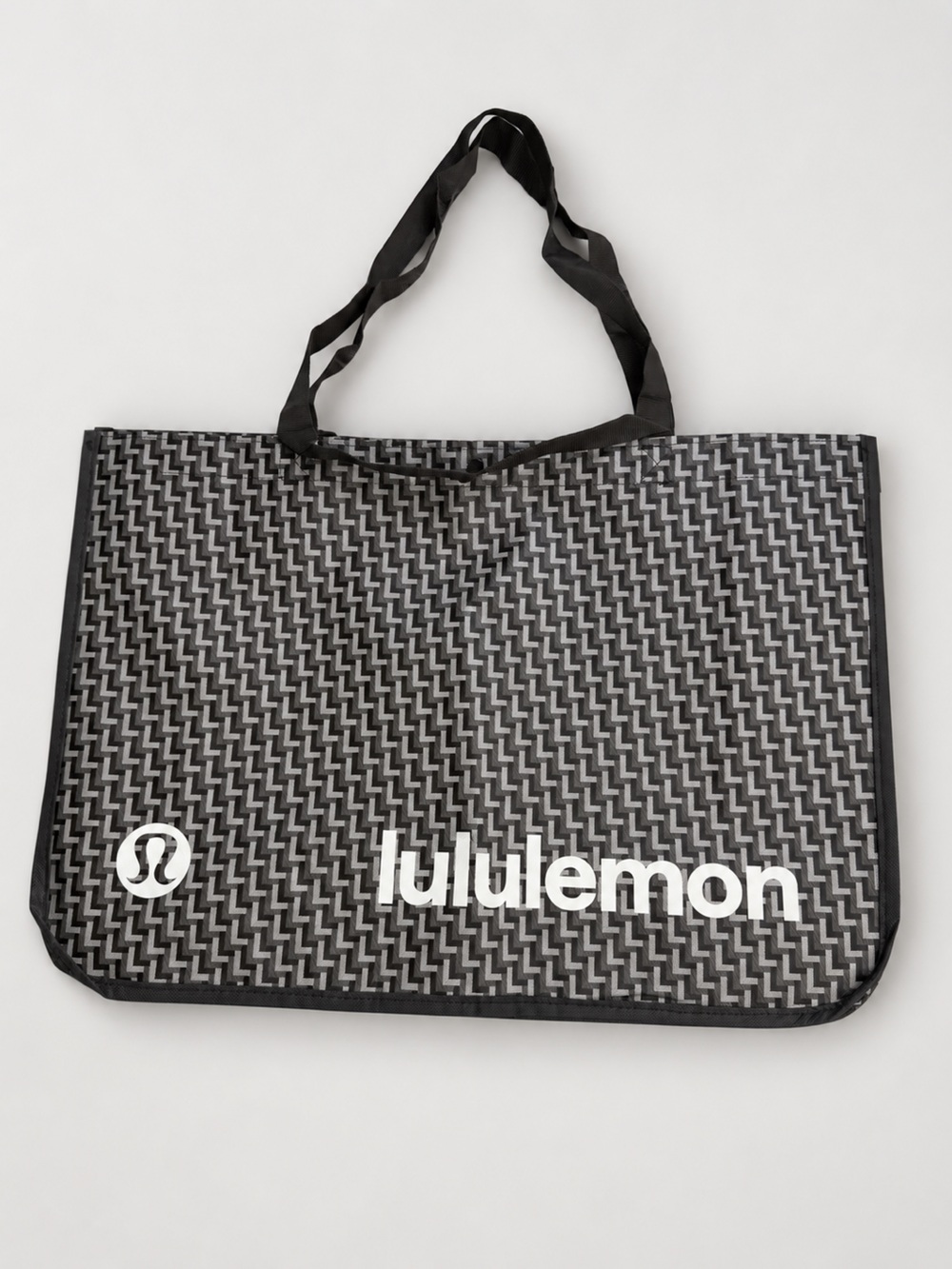 lululemon athletica Black Geometric Reusable Tote